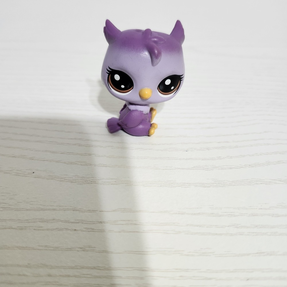LITTLEST PETSHOP LPS #1-77 HASBRO OWL OONA OWLER PURPLE BROWN EYES